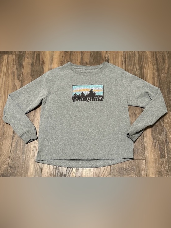 Patagonia Tops - Patagonia Women’s Large Uprisal Crew Neck Sweatshirt Logo Gray L